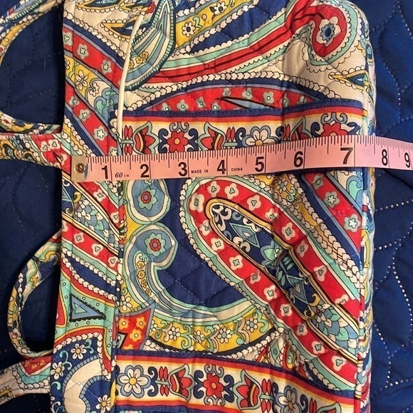 Vera Bradley purse handbag shoulder bag Marine Paisley print pattern retired - Picture 6 of 8